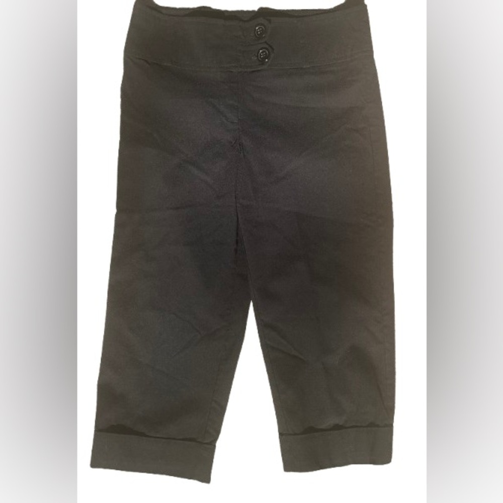 Lily Morgan Black High-Waist Capri Dress Pants - Size 6 - Stretch